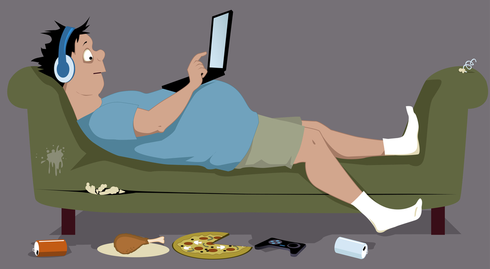 Couch potato comfort zone bad habits
